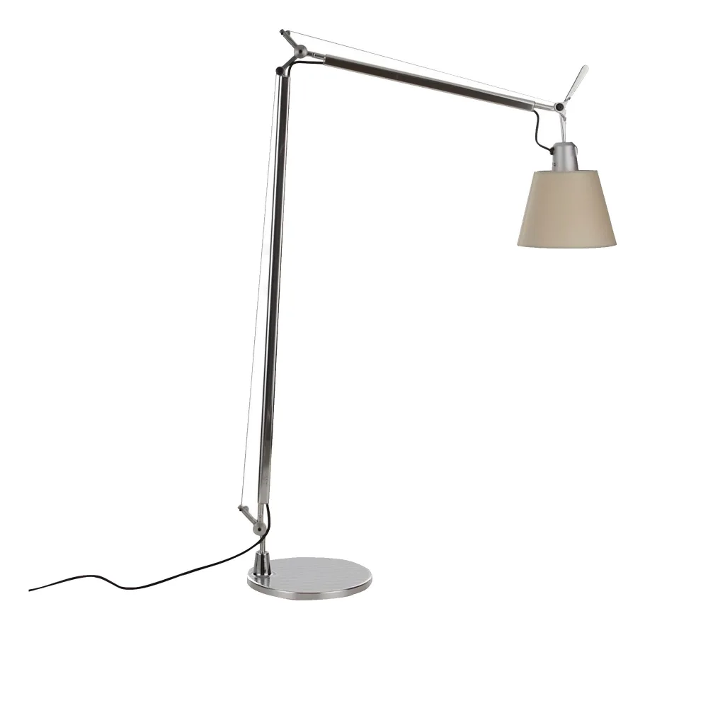 Artemide - Tolomeo Basculante Reading Golvlampa, Skärm i Pergamentpapper - Läslampor - Giancarlo Fassina,Michele De Lucchi - Silver