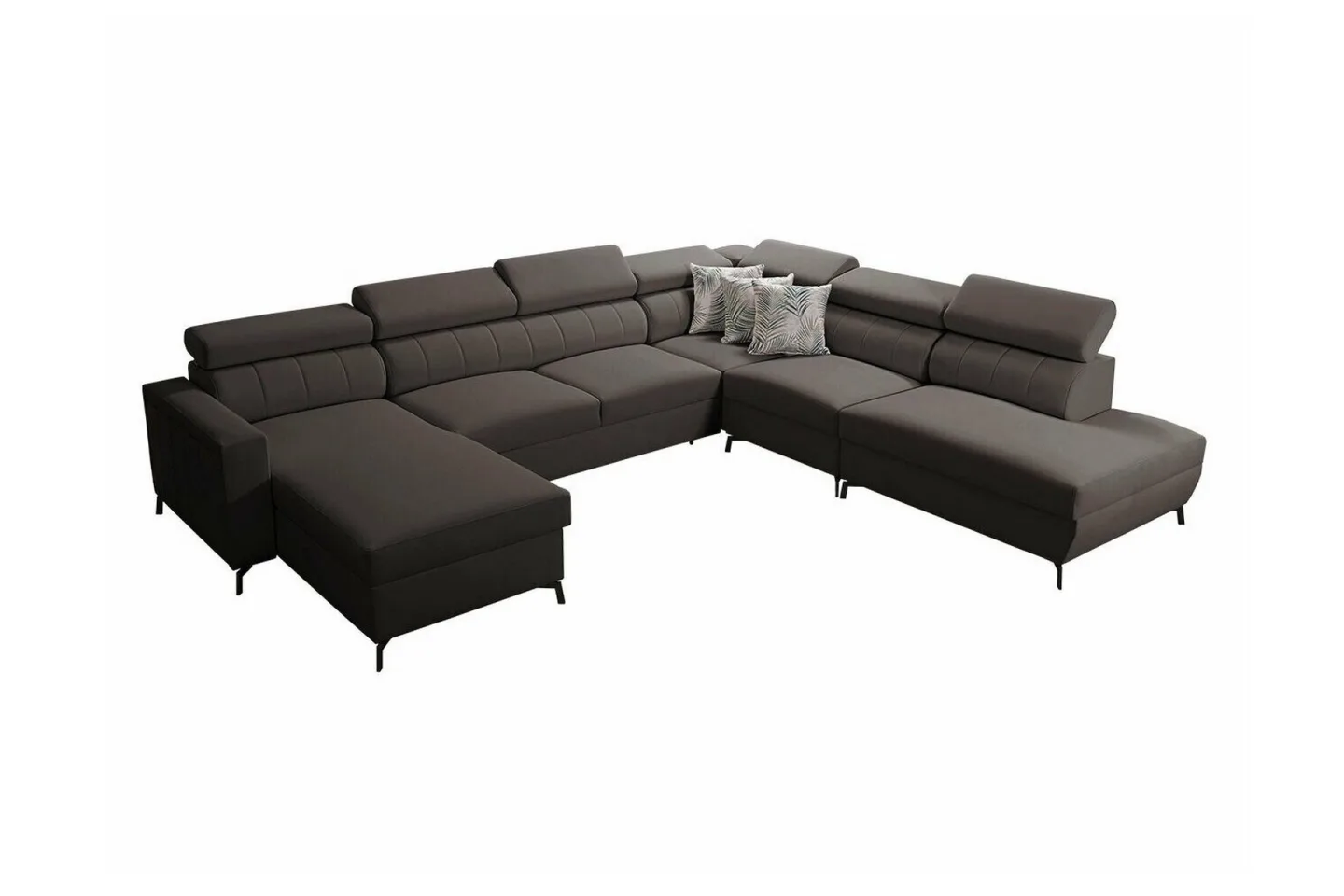 Galbally 5-sits Hörnbäddsoffa Dark brown -