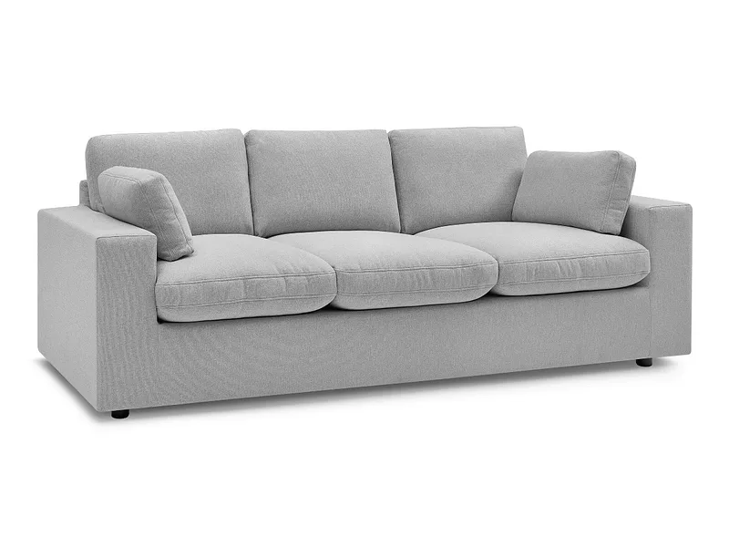 3er Sofa BOBOCHIC BELAIR Stoff hellgrau