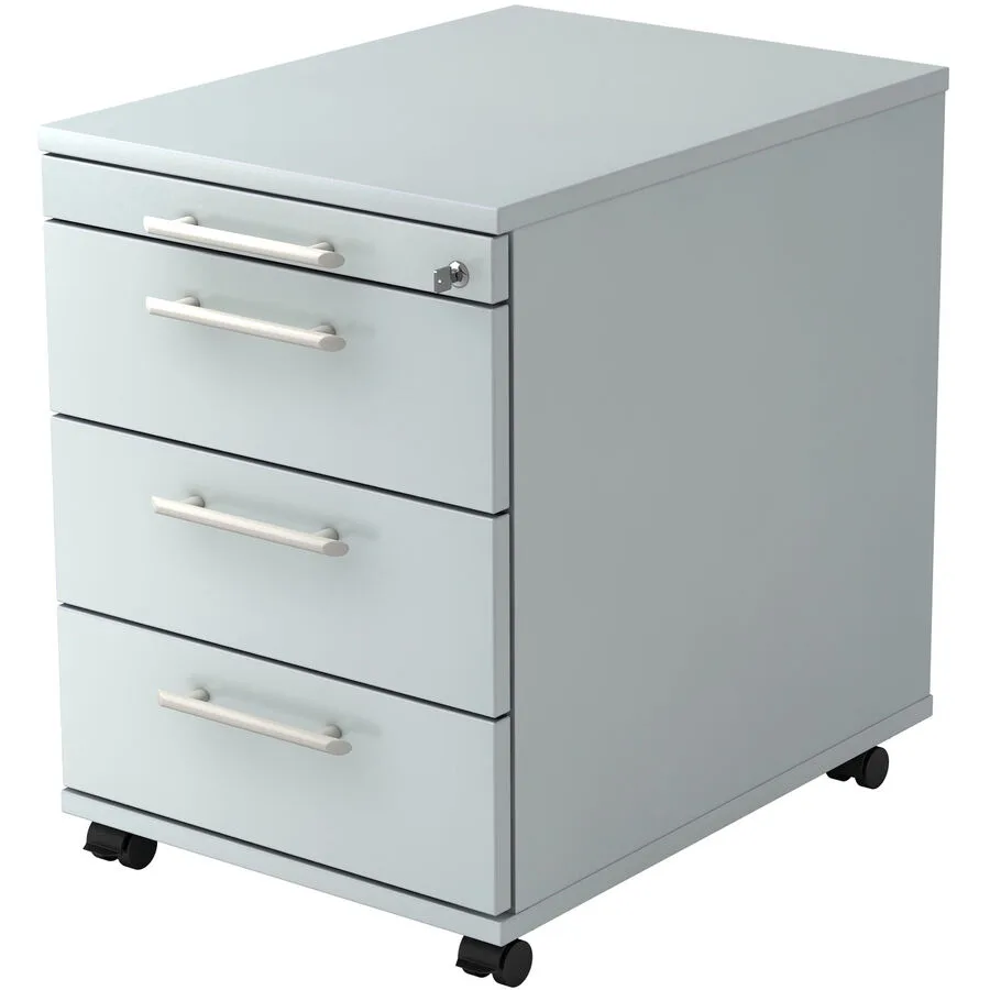 Rollcontainer Office grau/Aluminium gebürstet Holzwerkstoff B 42.8 H 59 cm