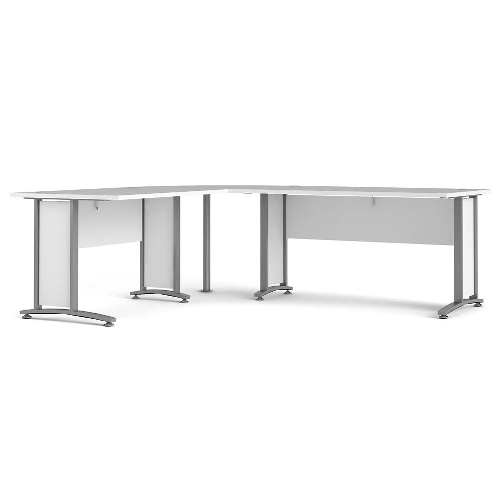 Prisme Eckschreibtisch weiss