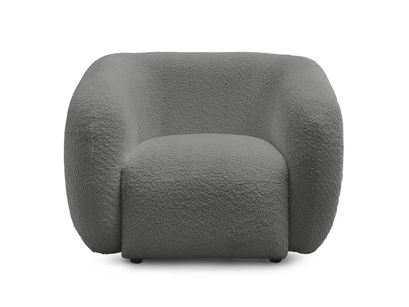 Sessel BOBOCHIC CELINE Boucle-Stoff dunkelgrau