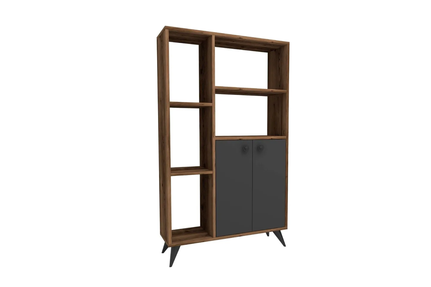 Meldan Bokhylla 80 cm - Ljusbrun/Antracit