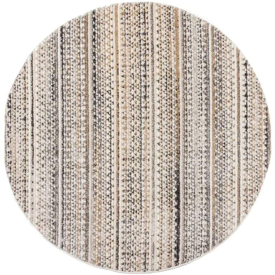 Teppich Camy Warmweiss, Beige, Hellgrau Anderes Muster Polypropylen 160 x 160 cm
