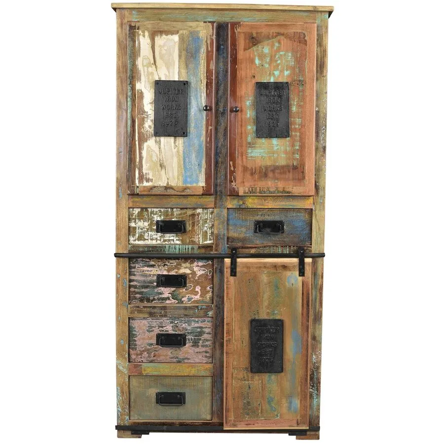 Geschirrschrank Pluto natur Holz B 90 cm