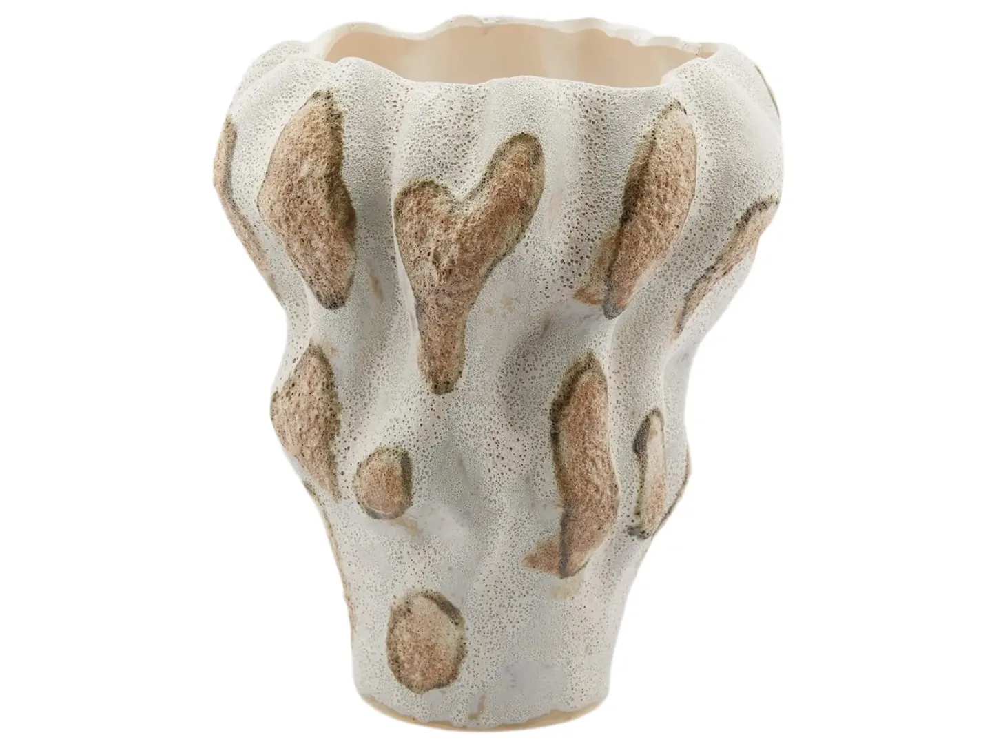 Edg Vase Mohnkapsel Weiss Caramel H: 42 cm | Schubiger Möbel