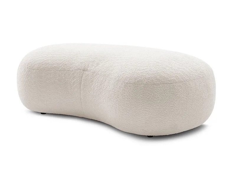 Hocker BOBOCHIC SAINT-GERMAIN 90x147x47cm boucle-stoff weiss