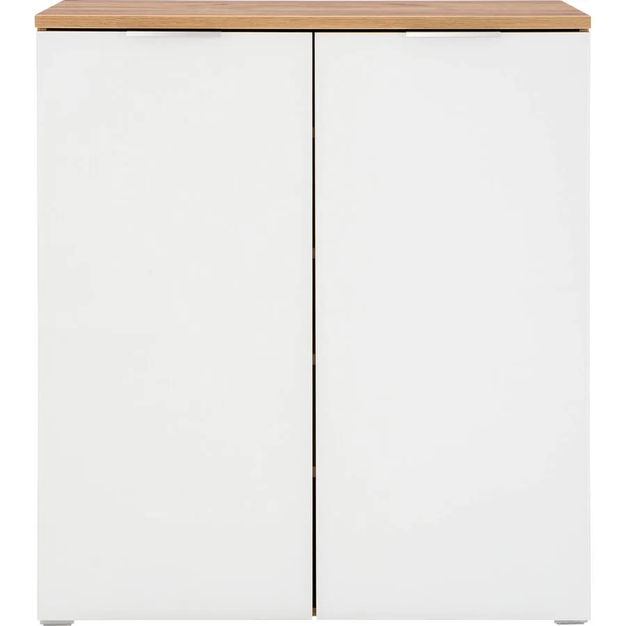 Schuhschrank Tasso weiss Holzwerkstoff/Glas B 89 H 105 cm