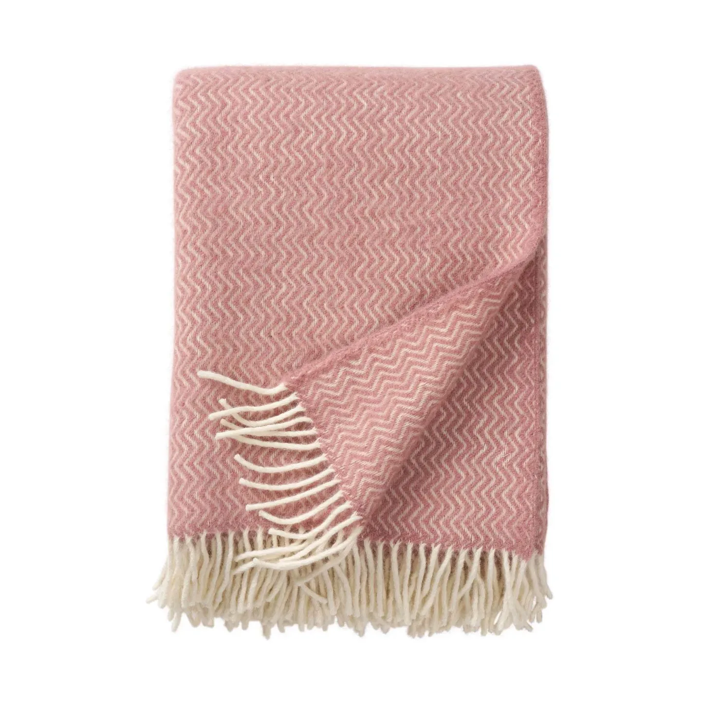 Klippan Yllefabrik Sorbet ullpläd 130x200 cm Powder pink