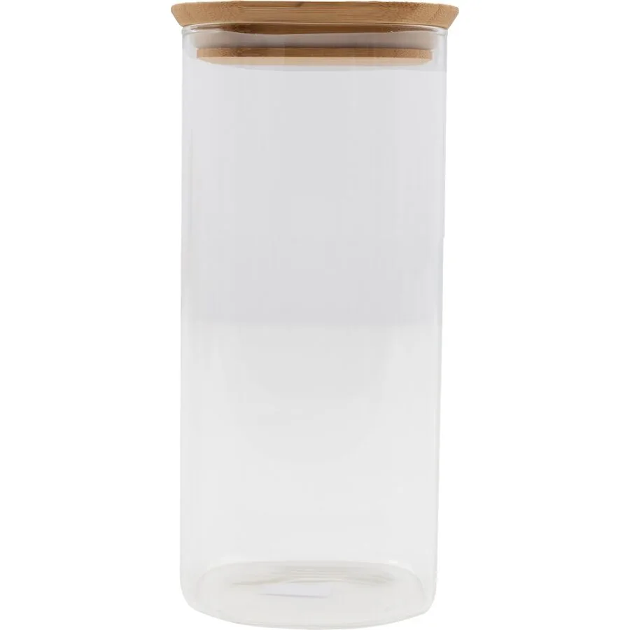 POINT-VIRGULE Vorratsdose Kitchen 1 Stk Glas/Bambus T 10 cm Set - Farbe: Holz/transparent