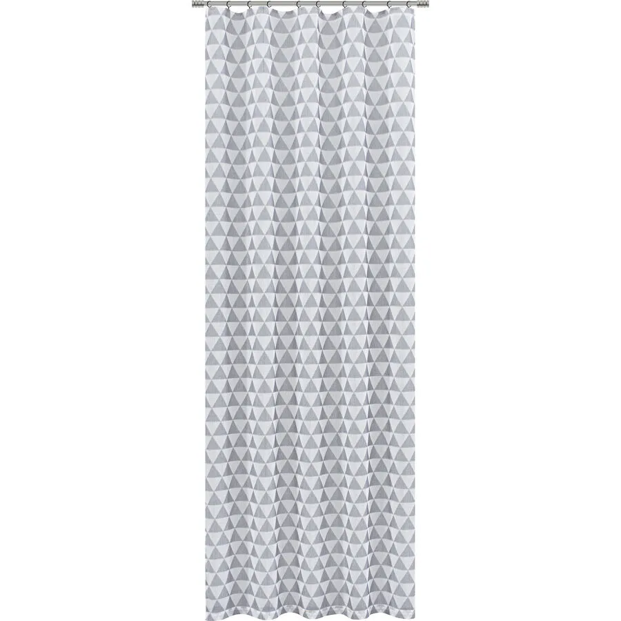 Vorhang Bea weiss/grau Polyester B 135 cm Transparent