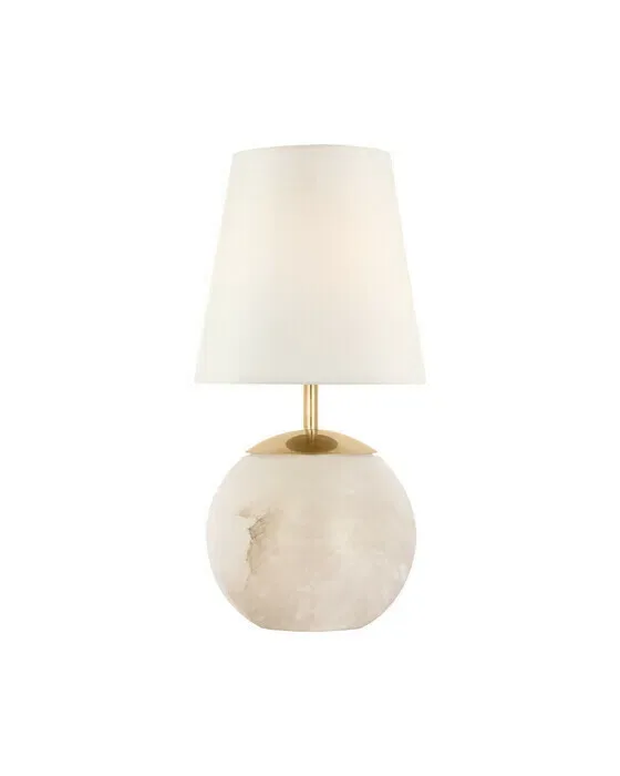 Terri bordlampe ledningsfri alabast