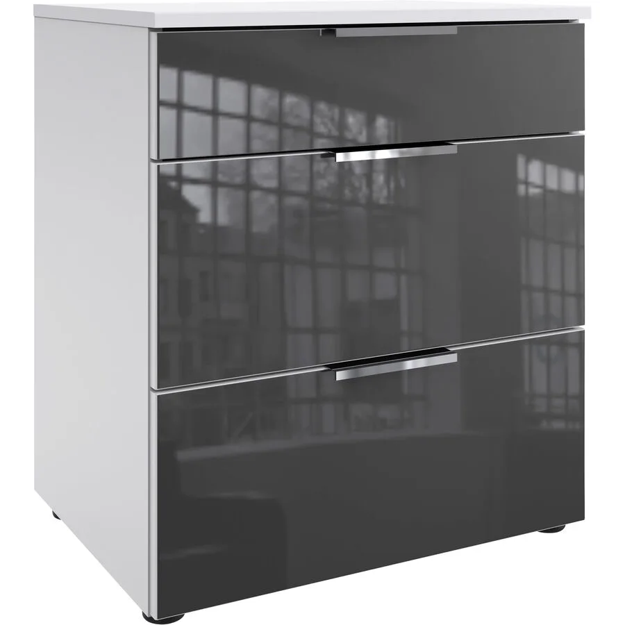 Kommode Sanko weiss/grau Holzwerkstoff B 54 H 61 cm
