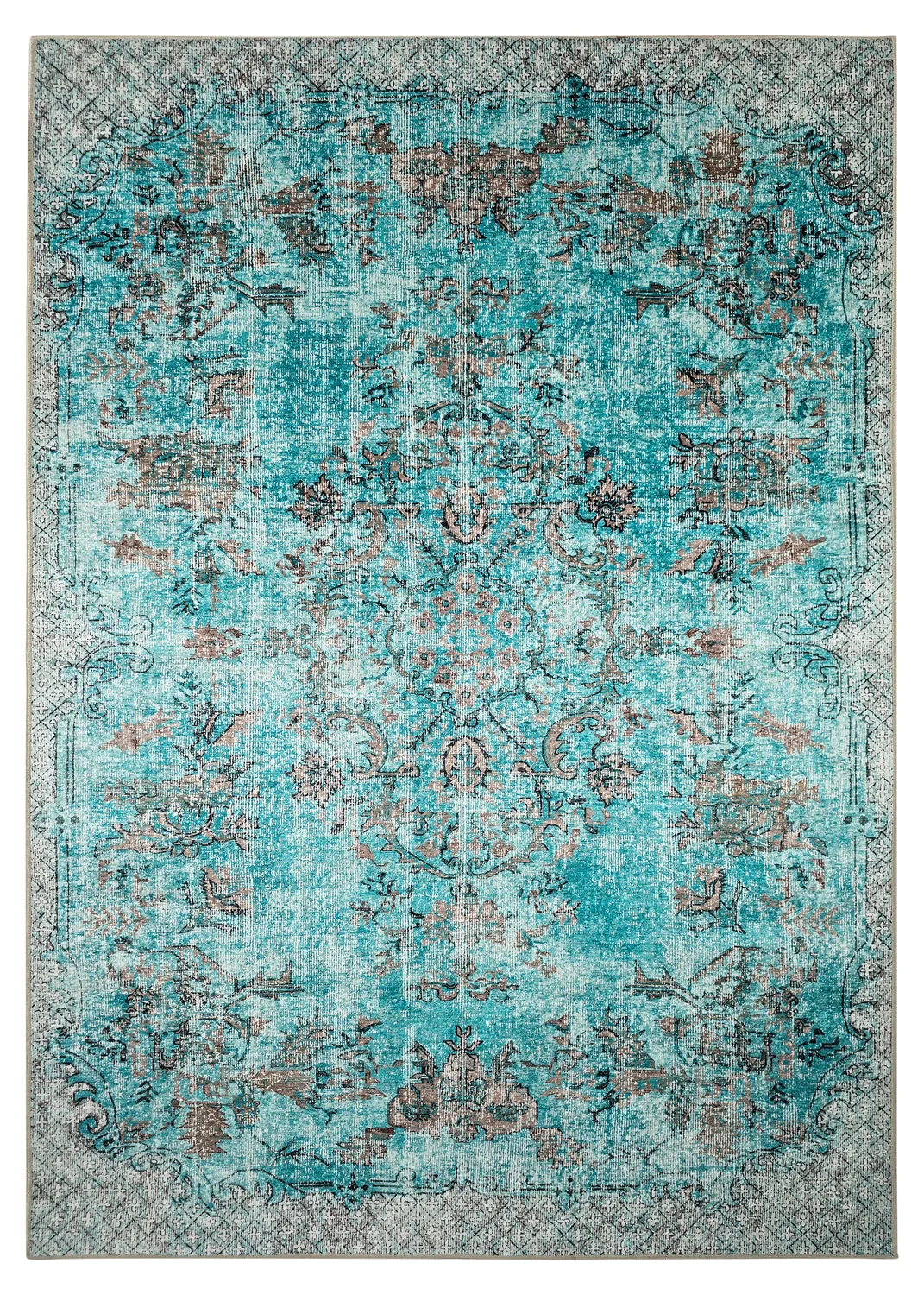 Wilton-teppe - Rosalie (blå) (Størrelse: 160 x 230 cm)