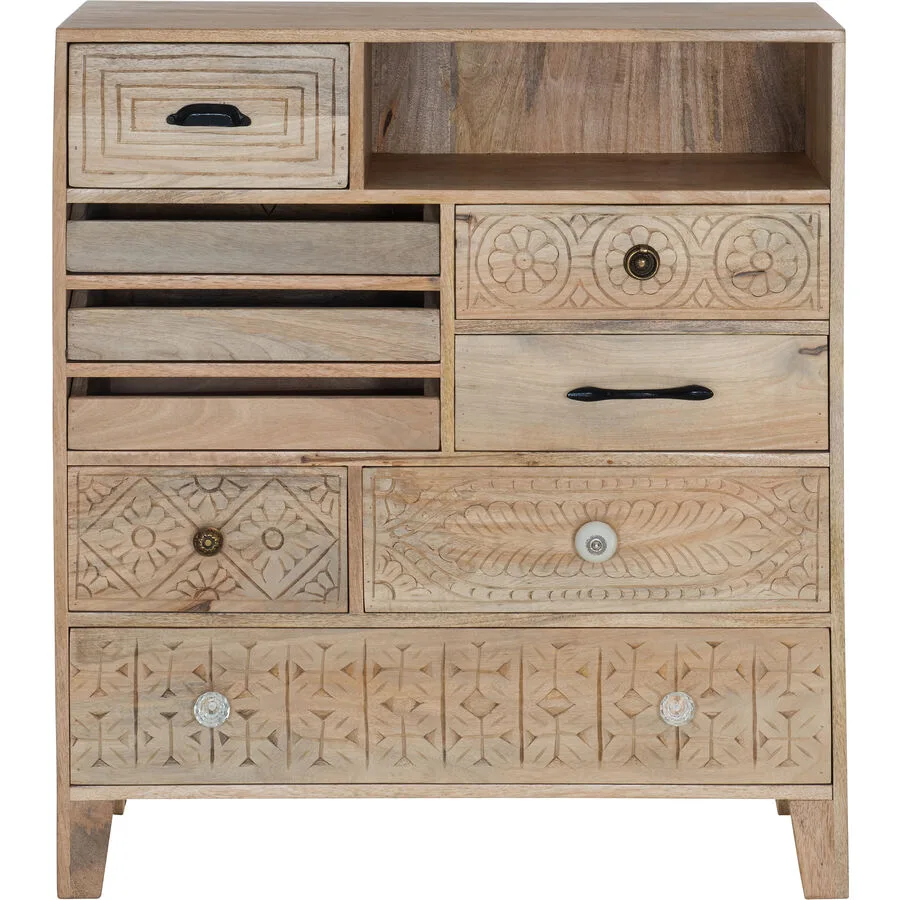 Kommode Sindhu Braun Holz 80 cm 90 cm