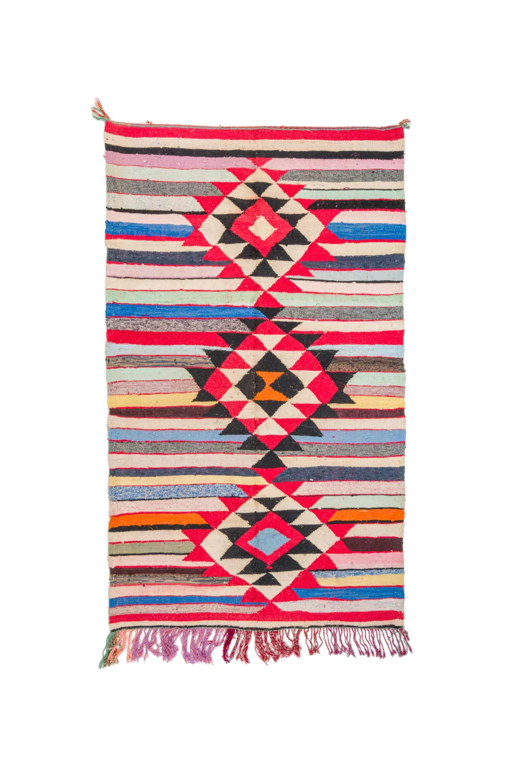 Marokkansk Boucherouite-teppe 145 x 250 cm (Størrelse: 145 x 250 cm)
