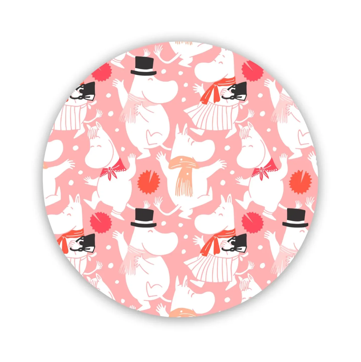 Opto Design Moomin celebration Topfuntersetzer Ø21 cm Weiß-Rosa