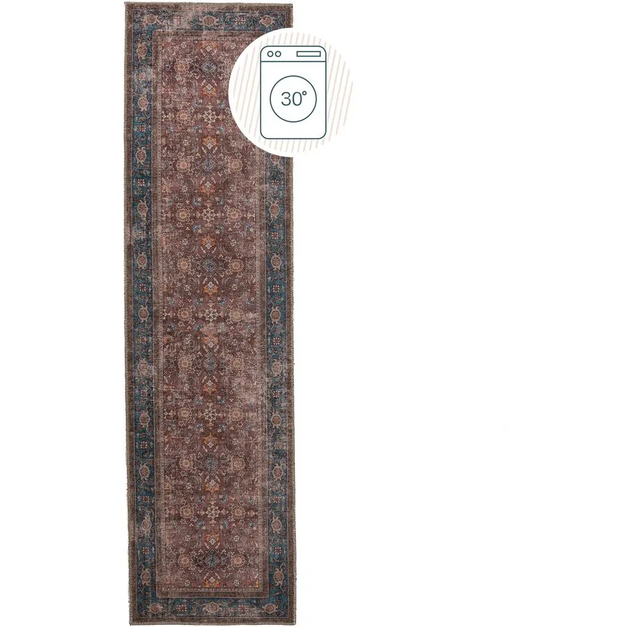 Teppich Vyku Rot Polyester 60 cm 230 cm - Farbe: natur