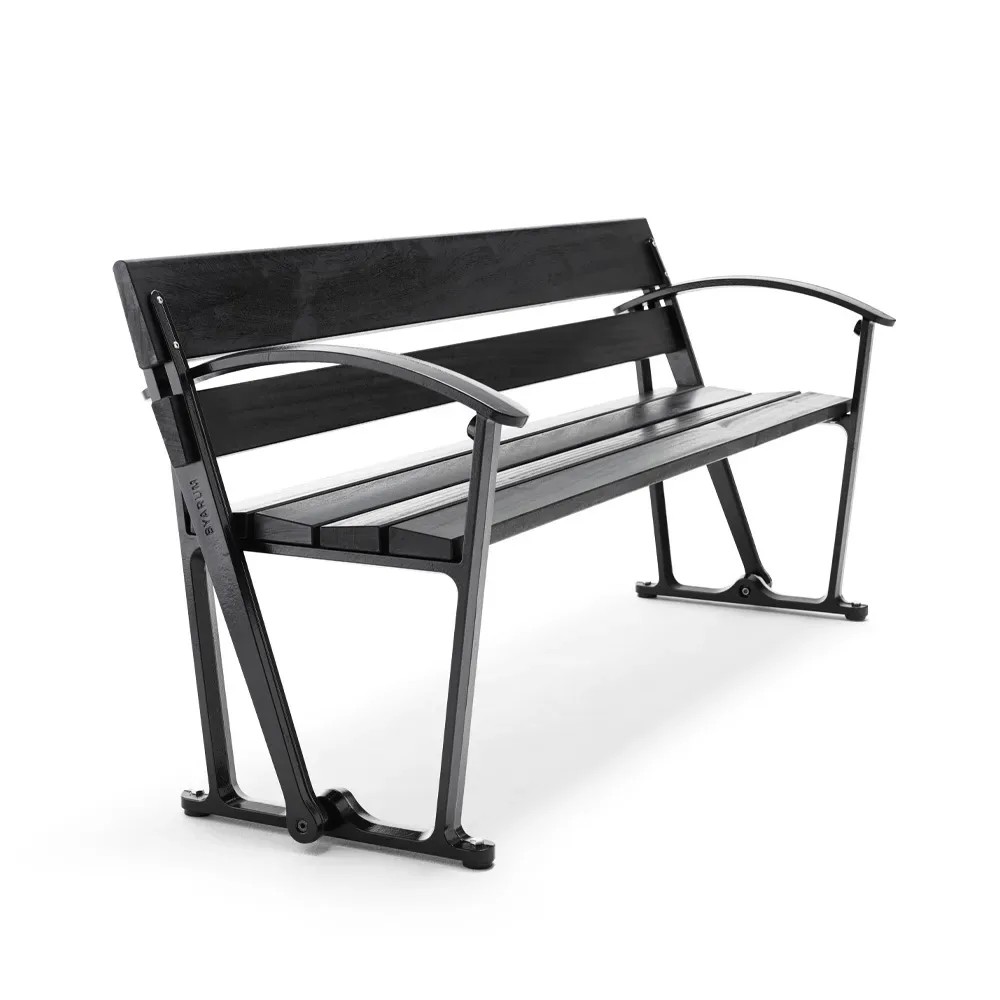 Byarums bruk Waterloo Sofa Mahagoni schwarz lasiert, schwarzes Gestell