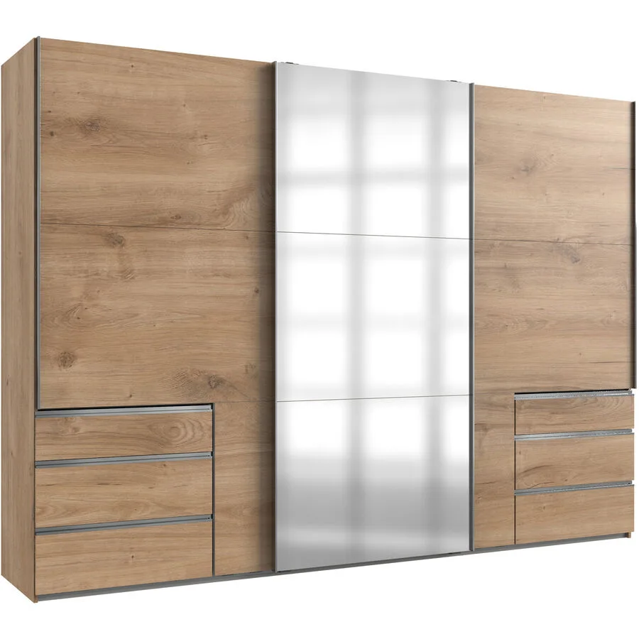 Kleiderschrank Sanko Plankeneiche Holzwerkstoff B 300 cm
