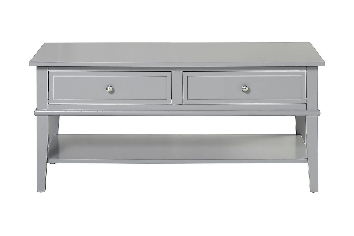 Franklin Soffbord 105 cm med Förvaring Hylla + 2 Lådor Grå - Dorel Home