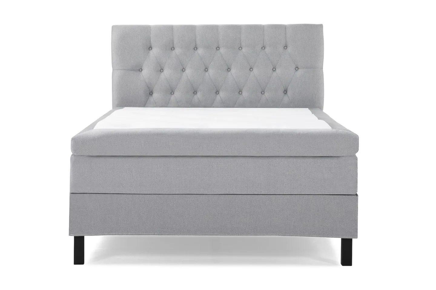 Lucky Komplett Sängpaket 140x200 Latex Diamant Sänggavel - Mellangrå
