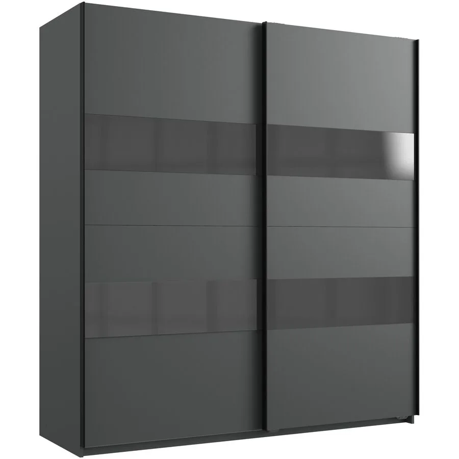 Kleiderschrank Akshay graphit Holzwerkstoff B 180 cm