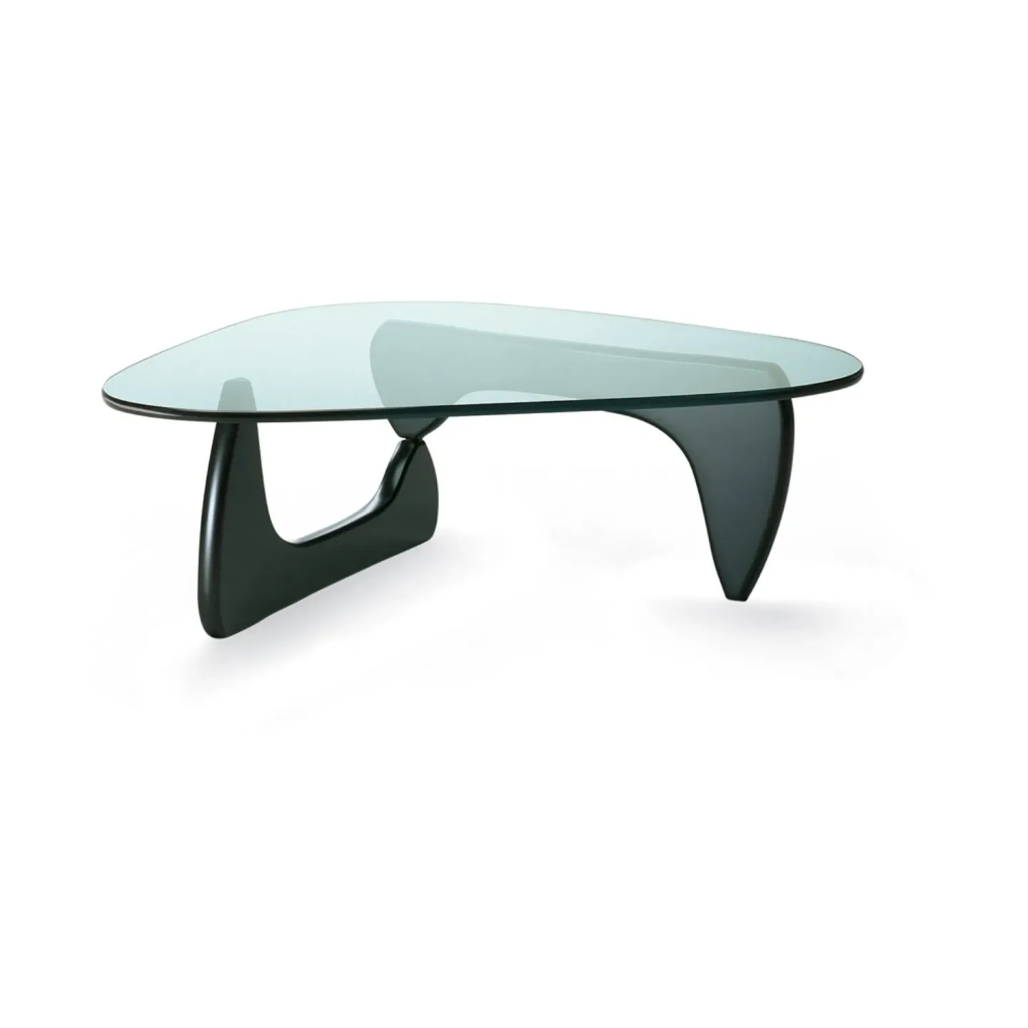Vitra Noguchi coffee table soffbord glasskiva Svart ask
