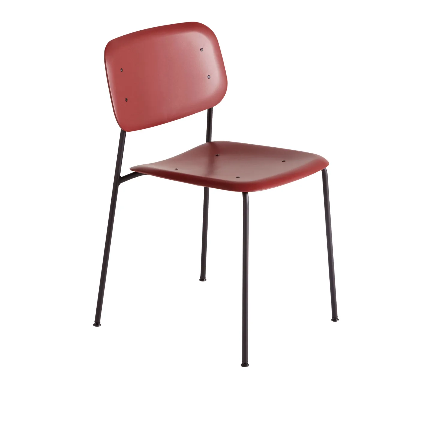 HAY - Soft Edge 45 - Black Base - Fall Red - Matstolar - Iskos-Berlin - Röd,Svart - Metall/Plast