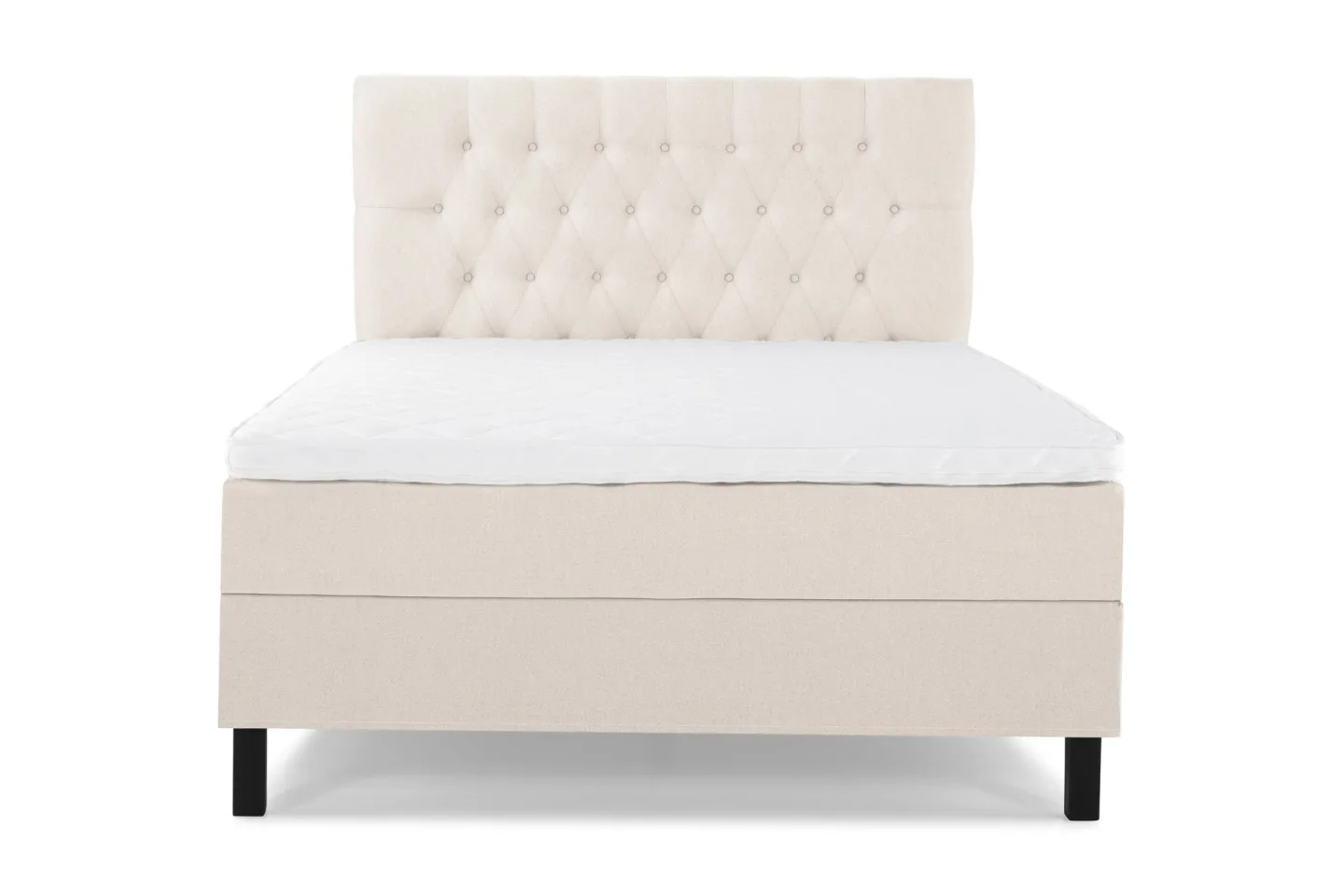 Lucky Komplett Sängpaket 120x200 Skum Diamant Sänggavel - Beige