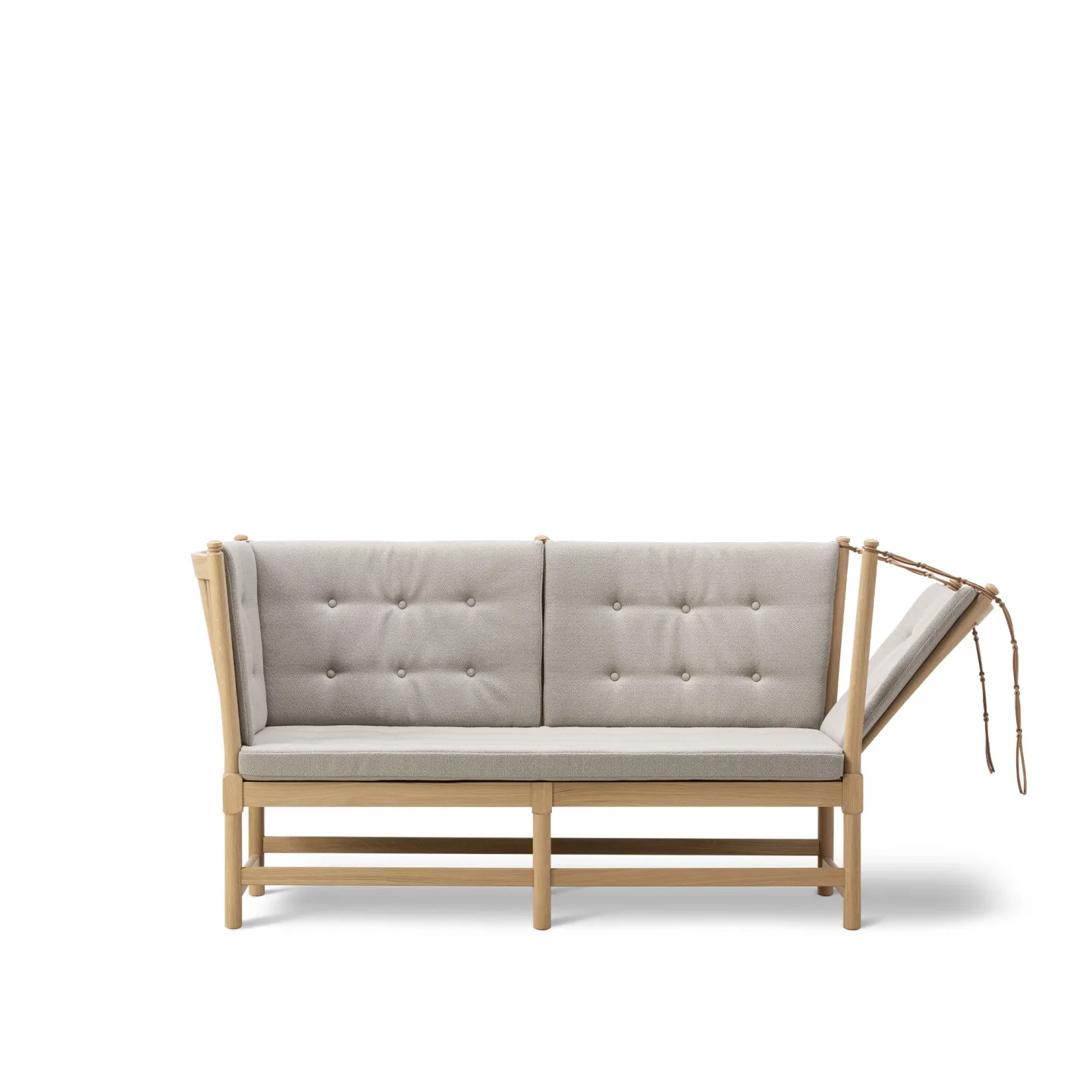 Fredericia Furniture - The Spoke-Back Sofa 2 Seater, Såpad ek, Tyg 4, 53932 Cotil - Soffor - Børge Mogensen