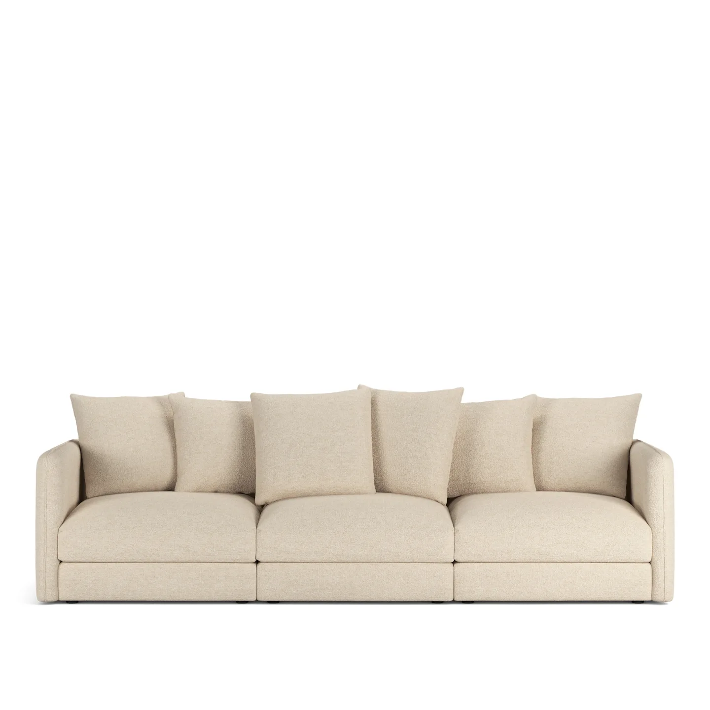 NOGA - Pavarotti 3-Seater, Fixed Cover, Cushion Variant 01, Lucinasco 20 - Soffor - Beige