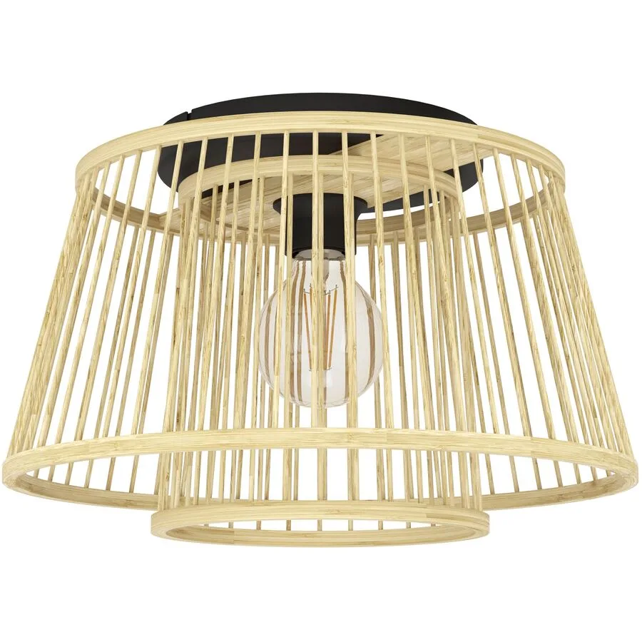 Eglo Deckenlampe Hykeham Schwarz Stahl 38 cm 21 cm