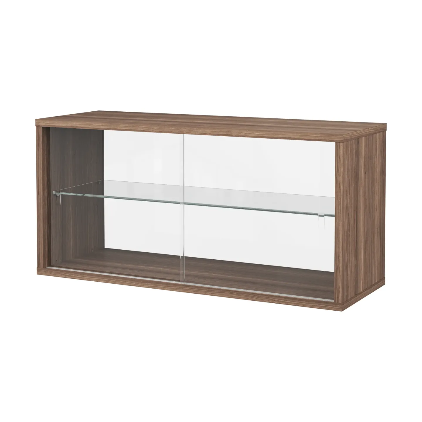 Pira Pira Vitrinenschrank Walnuss-Klarglas, 90x31 cm, Glasrücken