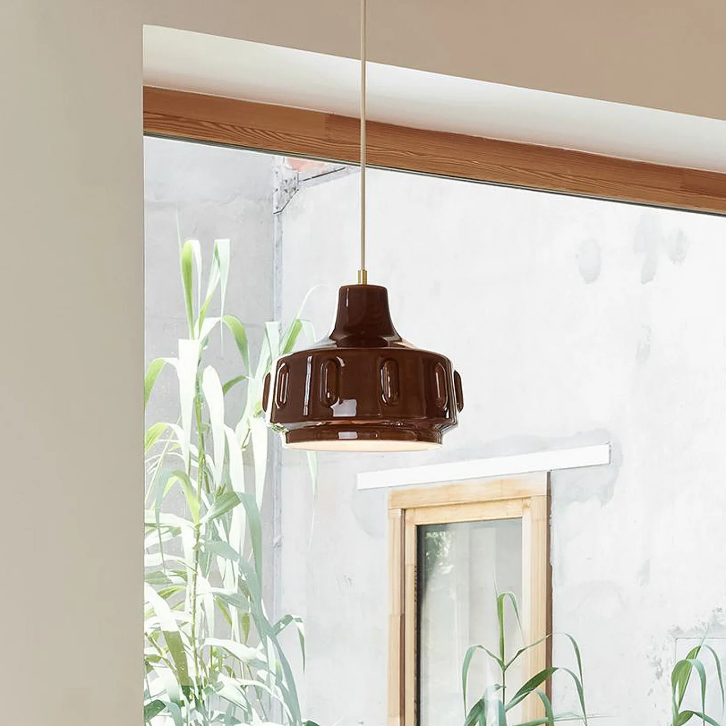 Jimmy Hängelampe Ø 25 cm, braun Keramik - MARKET SET - Wohnzimmer - Design - Einflammig