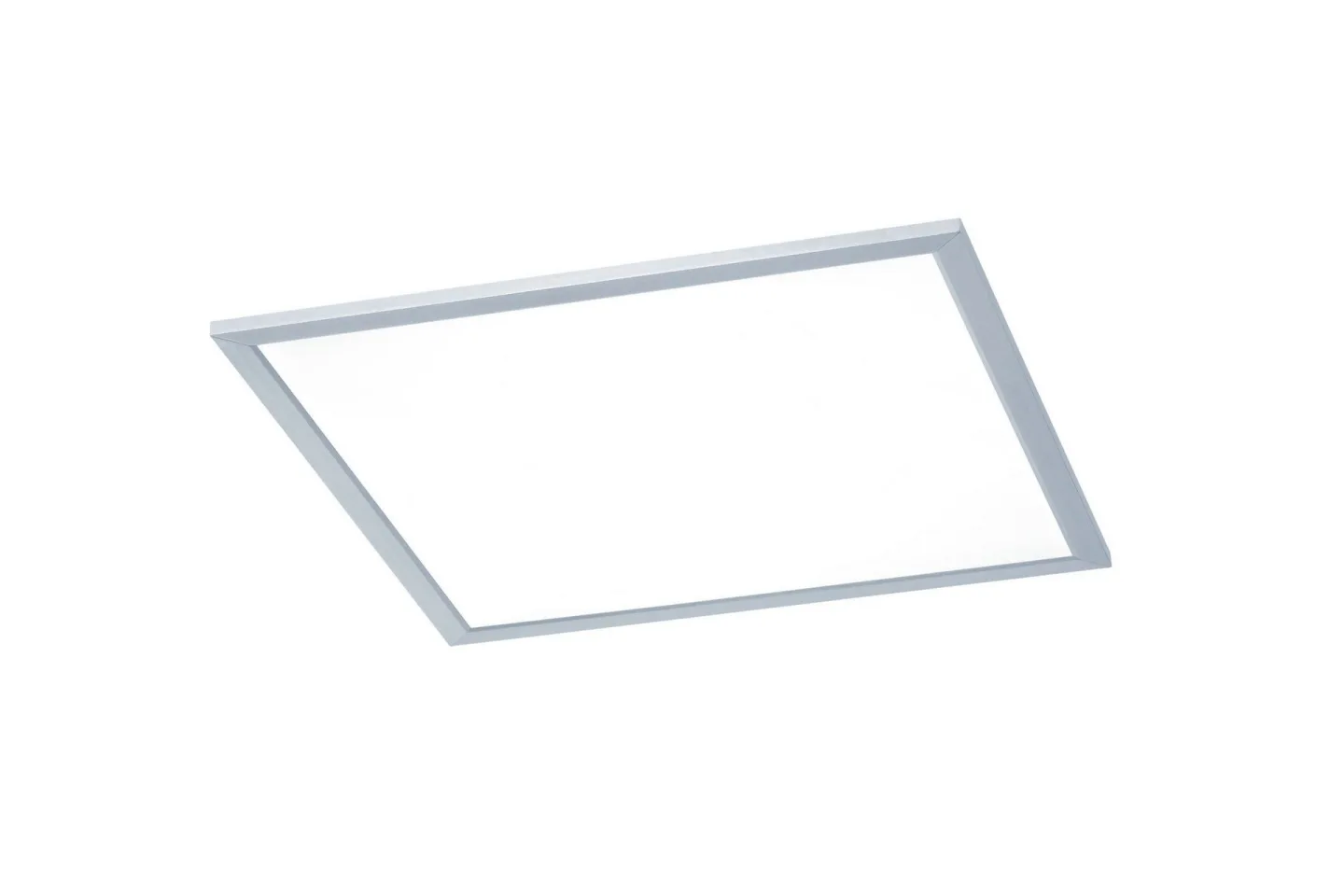 Phoenix LED Plafond 45X45cm borstad stål - Borstad stål/Vit