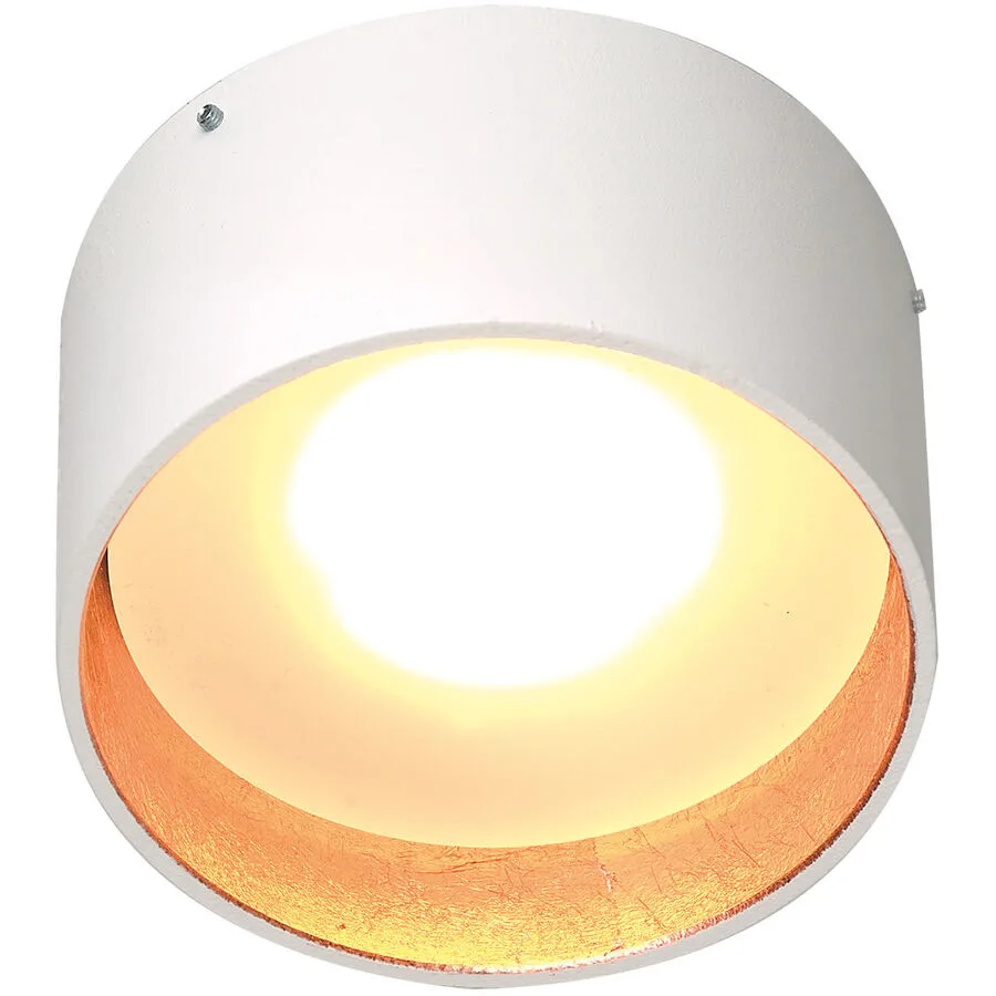 Bopp Dekorring One Kupfer/Weiss Aluminium 10 cm 6 cm - Farbe: Weiss/Kupfer - LED - LED Energiesparlampen