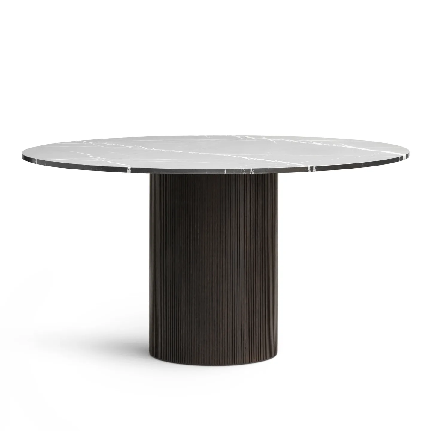 Vipp - Vipp495 cabin runt matbord Ø150cm mörk ek med pietra grey - Matbord - Grå