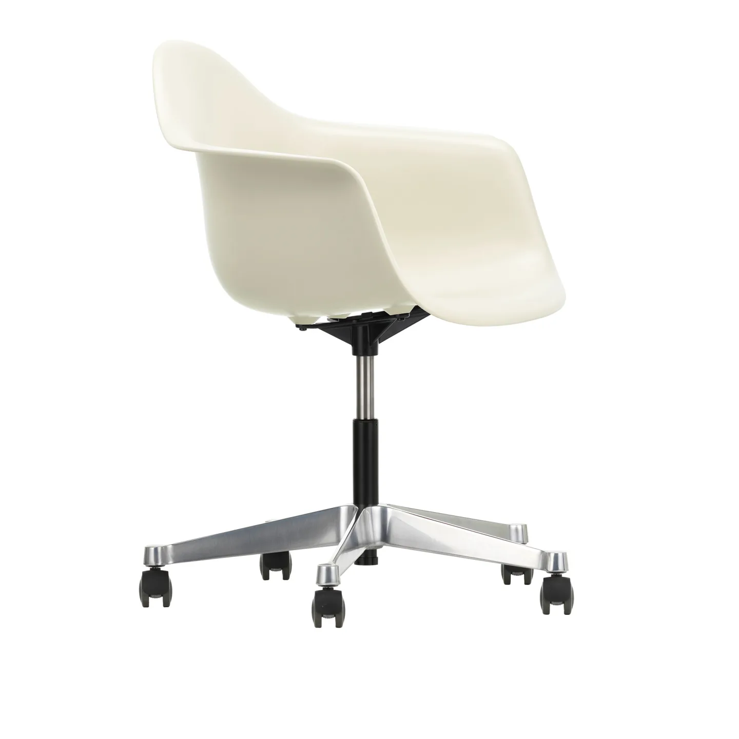 Vitra - Eames RE Plastic Armchair PACC 92 Citron, Castors Soft - Kontorsstolar - Charles & Ray Eames - Gul