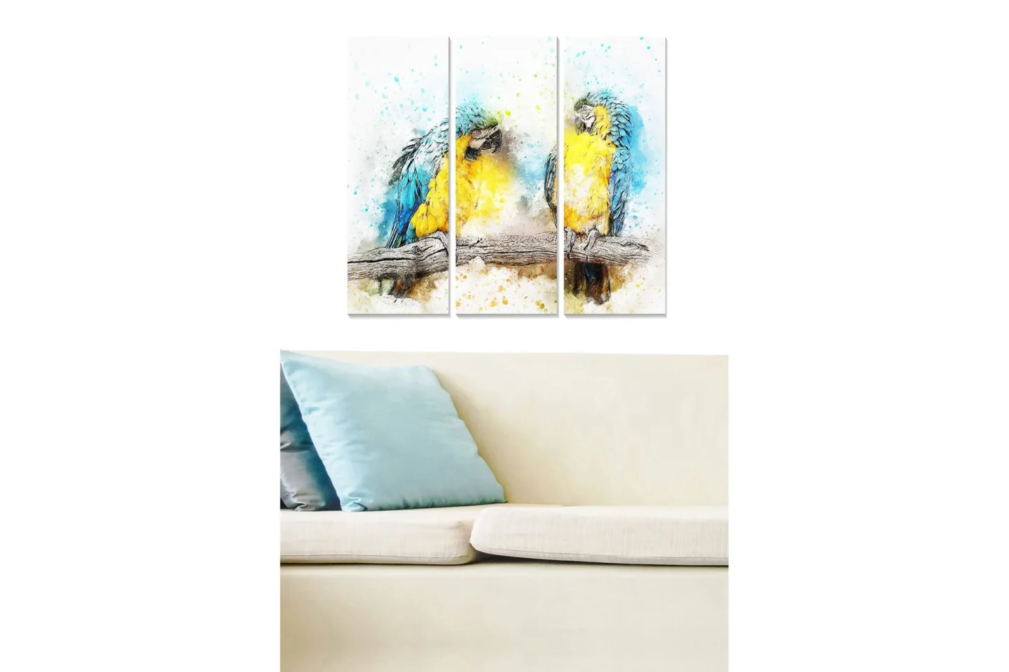 Canvastavla Animal 3-pack Flerfärgad - 20x50 cm