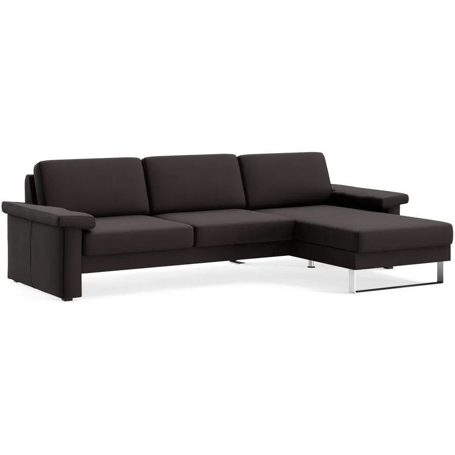 Ecksofa Devin Stoff schokobraun B 267 T 157 cm - Möbel Konfigurator: Traummöbel individuell zusammenstellen