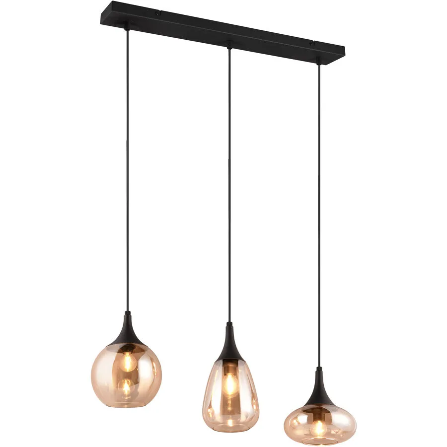 Pendellampe Animul Schwarz Metall 68.8 cm 150 cm Höhenverstellbar (manuell) - Farbe: Schwarz matt