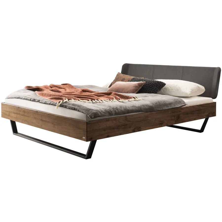 Hasena Bett Sassari Braun Holz 140 x 200 cm - Farbe: Nussbaum