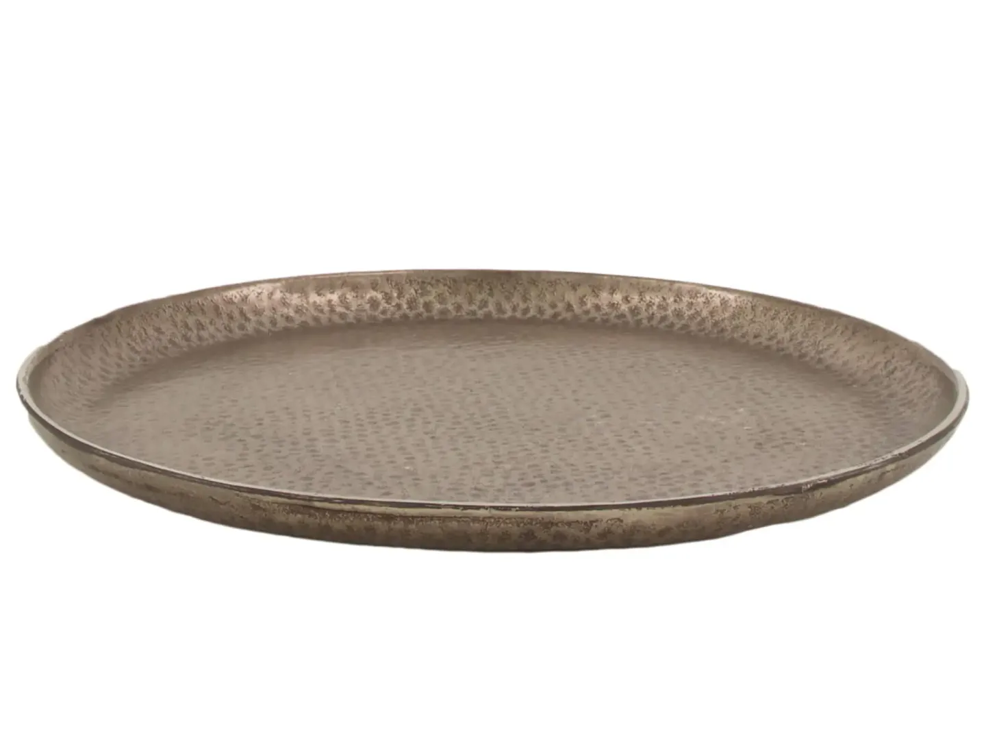 Decofinder Teller Aluminium Schwarz Silber D: 27 cm | Schubiger Möbel