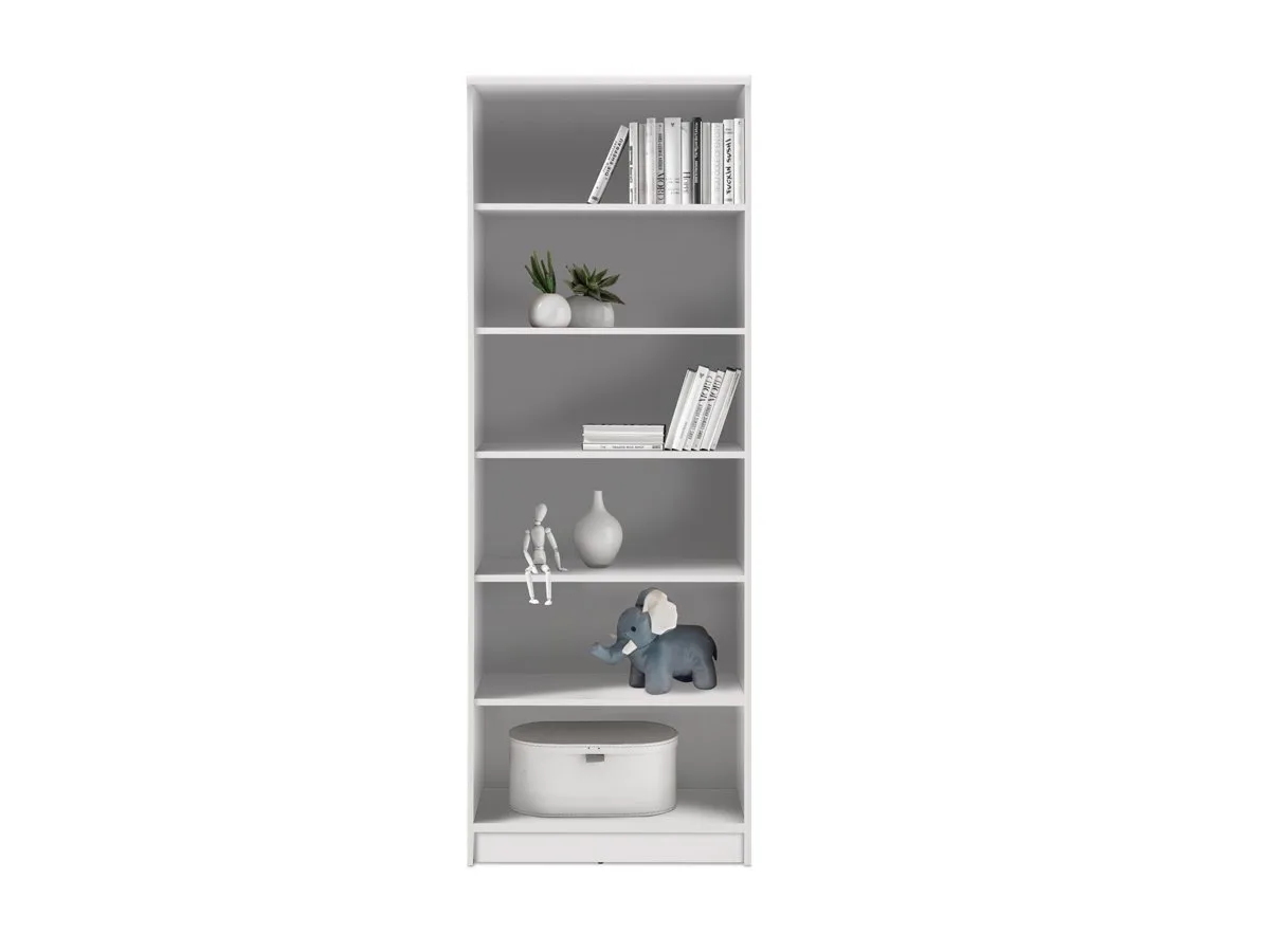 Bücherregal Standregal weiß 72 x 198 cm - 5 Einlegeböden - OPTIMUS