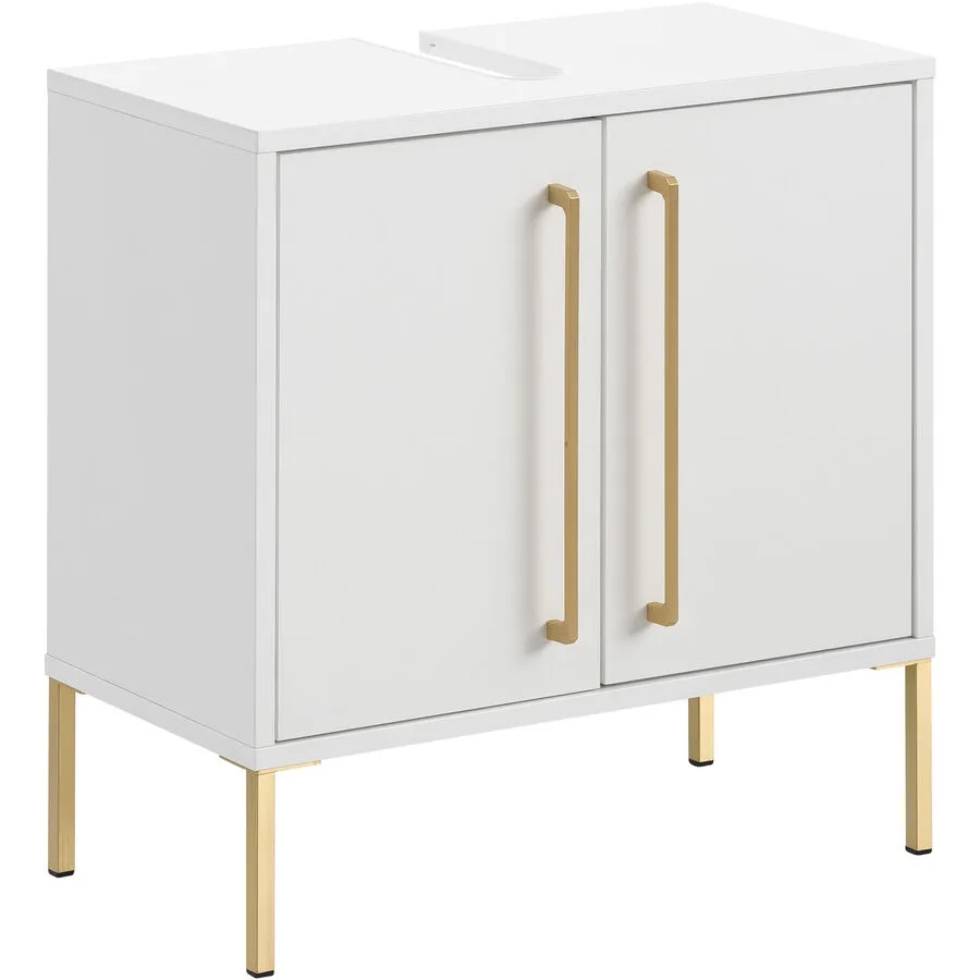 Waschbeckenunterschrank Etta Weiss Holzwerkstoff 57 cm 30 cm