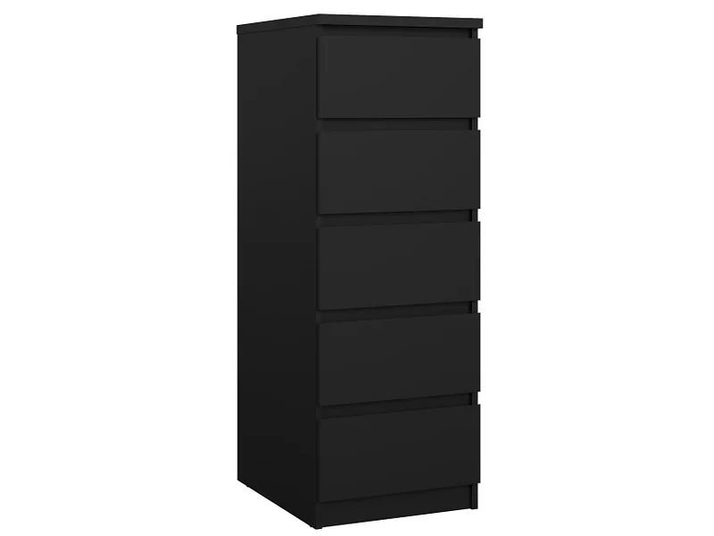 Kommode NAIA 5 Schubladen 50x40.4x111.3cm schwarz matt