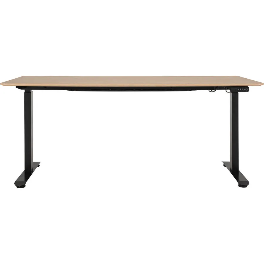 Schreibtisch Lario weiss/schwarz MDF Höhenverstellbar B 180 T 80 cm