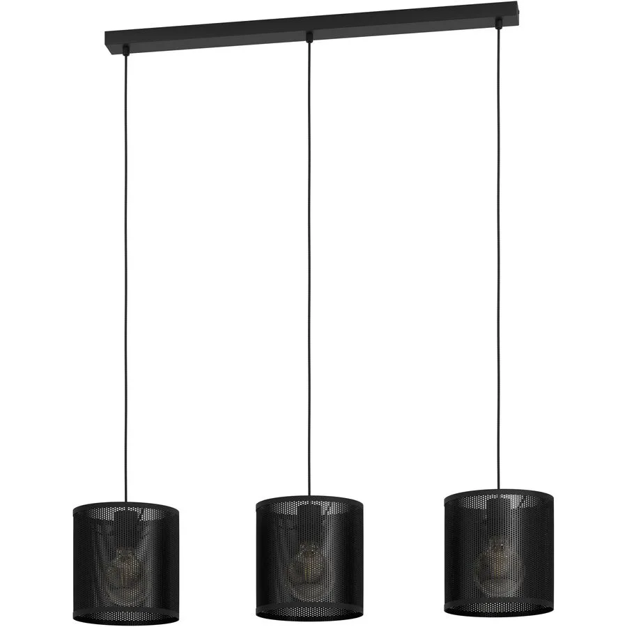 Eglo Pendellampe Manby Schwarz Stahl 20 cm 110 cm