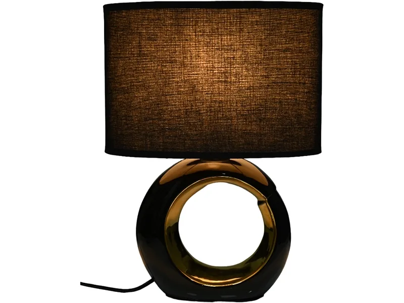 Tischlampe GLAM 41cm 60W schwarz